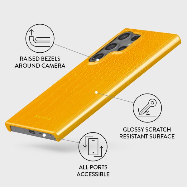 Canary Yellow - Snake Skin Samsung Galaxy S24 Ultra Case Supply - Image 3
