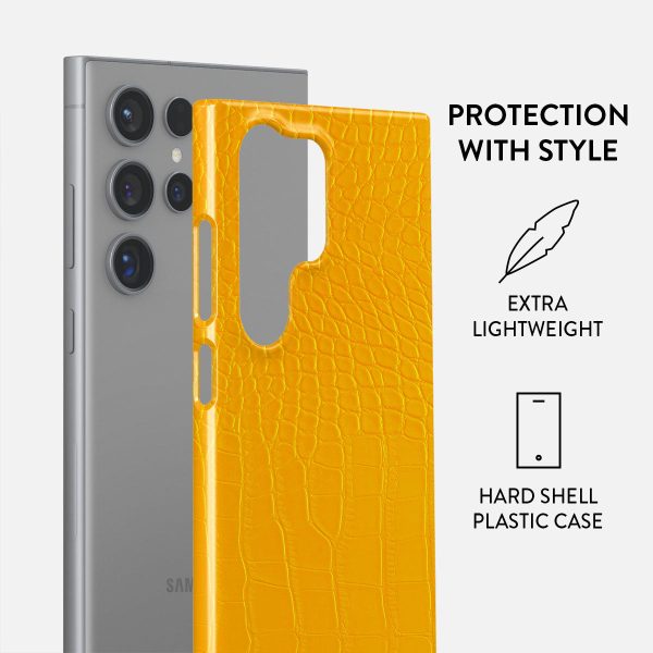 Canary Yellow - Snake Skin Samsung Galaxy S24 Ultra Case Supply - Image 2