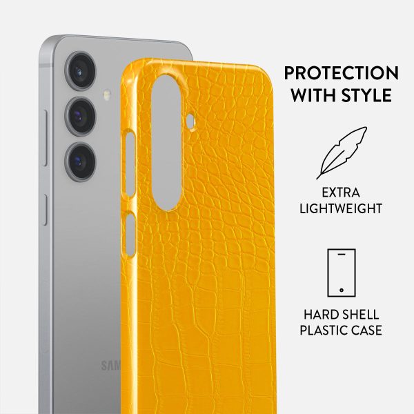 Canary Yellow - Snake Skin Samsung Galaxy S24 Plus Case Fashion - Image 2