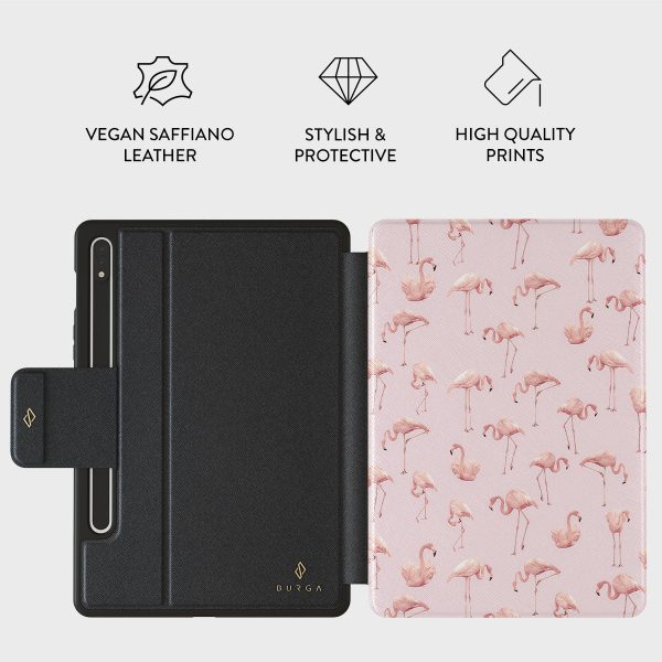 Nostalgic Pink - Flamingos Samsung Galaxy Tab S8 S7 Case Hot on Sale - Image 2