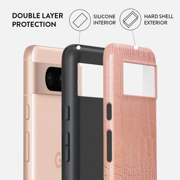 Pink Croco - Google Pixel 8 Case Cheap - Image 2
