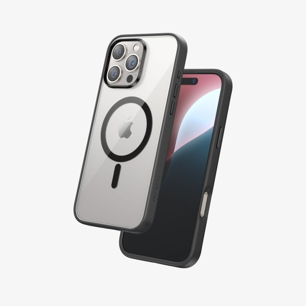 FLOLAB Surtect Tri-Fusion Magnetic for iPhone 16 Series Phone Case Surtect Black Frame Black Magsafe Clear Back Online now
