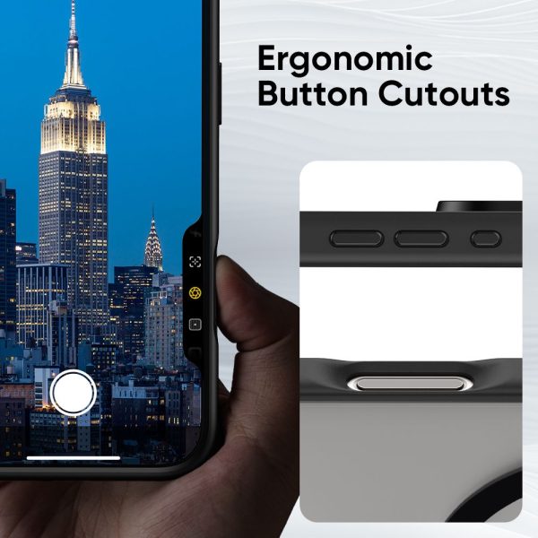 FLOLAB Surtect Tri-Fusion Magnetic for iPhone 16 Series Phone Case Surtect Black Frame Black Magsafe Clear Back Online now - Image 2