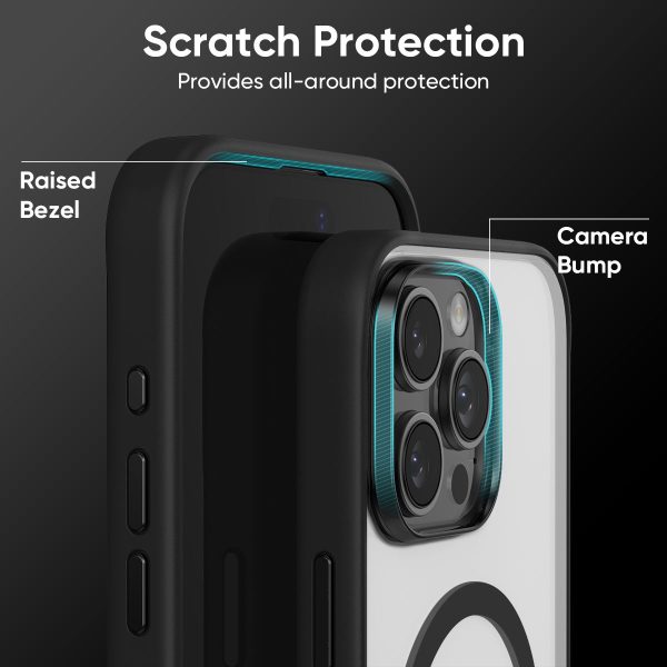 FLOLAB Surtect Tri-Fusion Magnetic for iPhone 16 Series Phone Case Black Frame Black Magsafe Matte Translucent Supply - Image 5